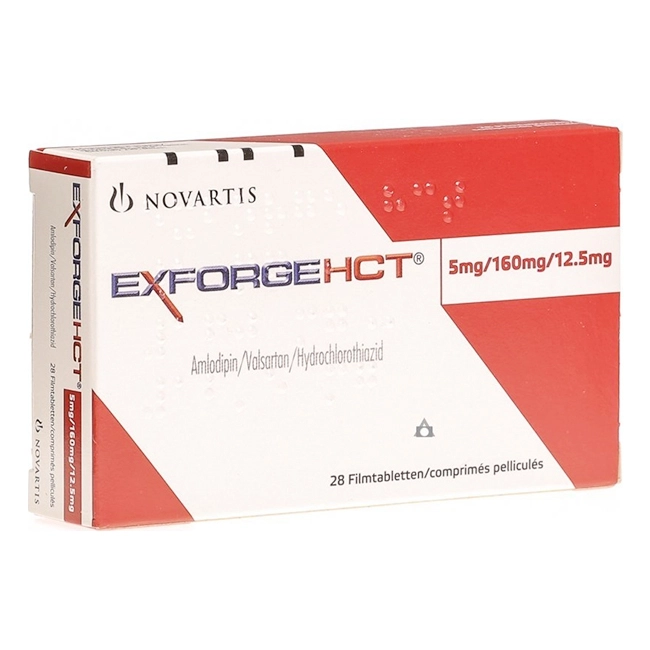 Thuốc điều trị cao huyết áp Exforge HCT 5mg/160mg/12.5mg hộp 28 viên