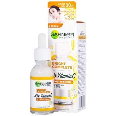 Tinh chất dưỡng sáng da Garnier Skin Naturals Bright Complete 30x Vitamin C Booster Serum hộp x 30ml