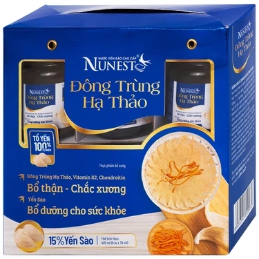 Giúp bổ thận, chắc xương, bổ dưỡng sức khỏe nước Yến Sào Cao Cấp Đông Trùng Hạ Thảo 15% hộp 6 lọ