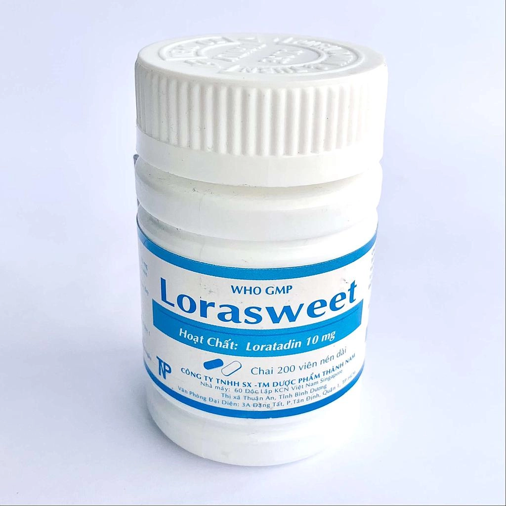 Thuốc chống dị ứng Lorasweet lọ 200 viên