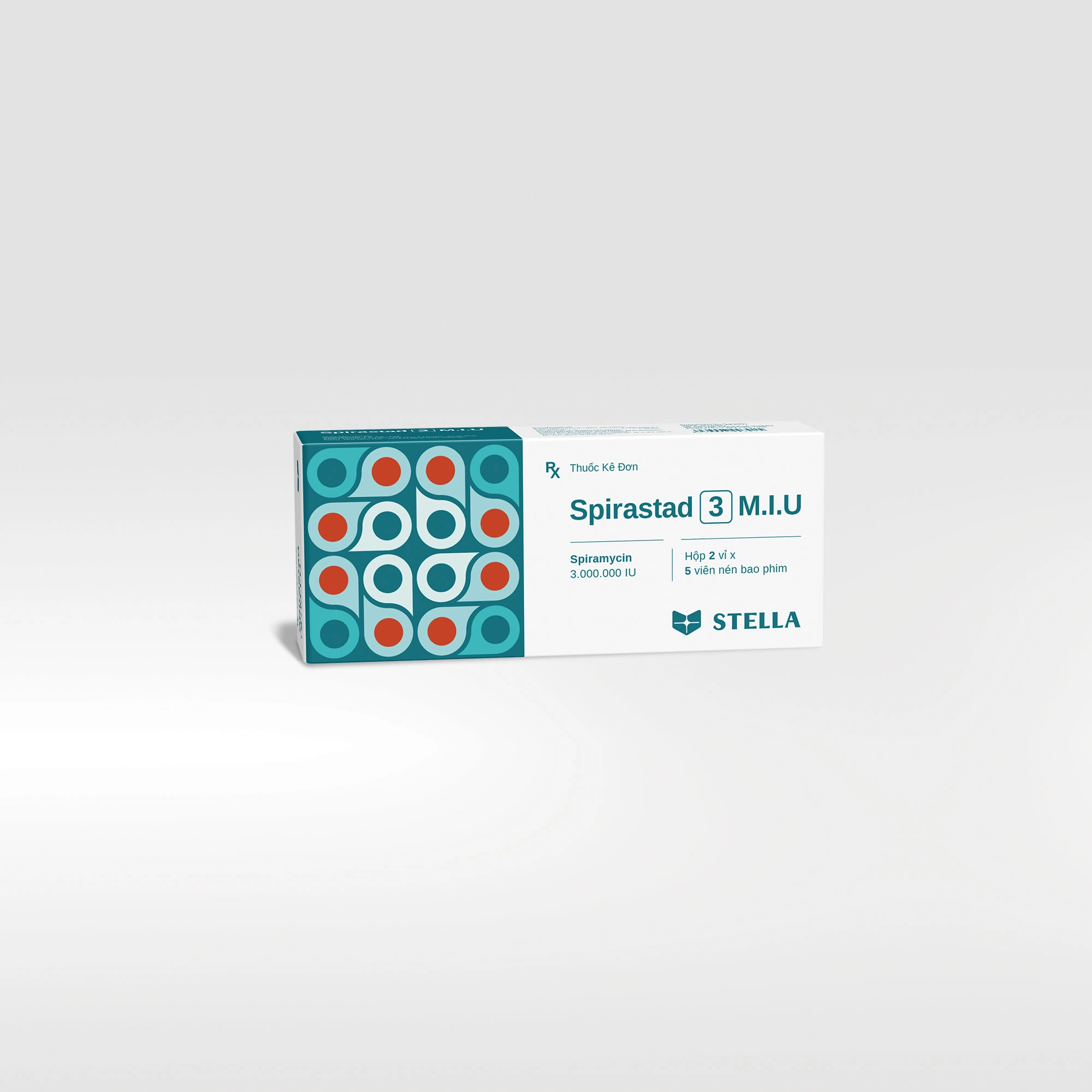 Thuốc kháng sinh Spirastad 3 M.I.U hộp 10 viên