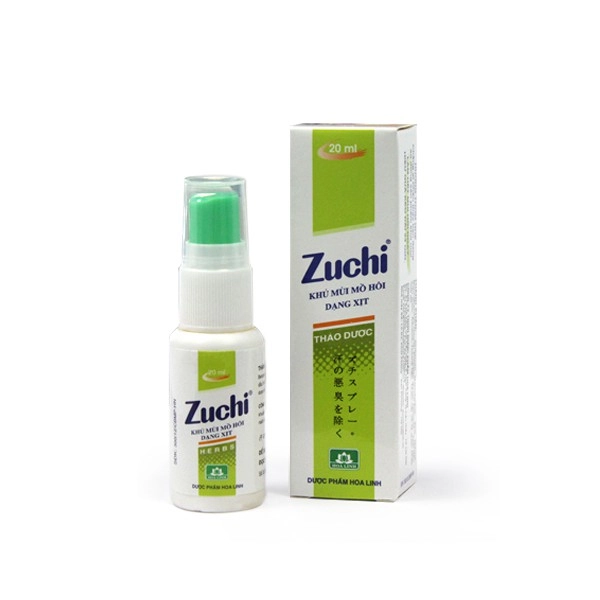 Khử mùi mồ hôi dạng xịt Zuchi herbs (màu xanh lá) hộp 1 chai 20ml