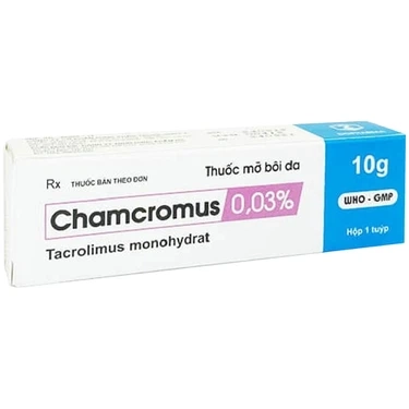 Thuốc mỡ bôi da Chamcromus 0,03% Dopharma hộp 1 tuýp x 10g