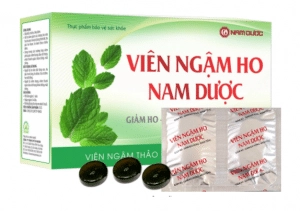 Viên ngậm ho giảm ho khàn giọng khàn tiếng Nam Dược hộp 10 vỉ x 4 viên kẹo ngậm 