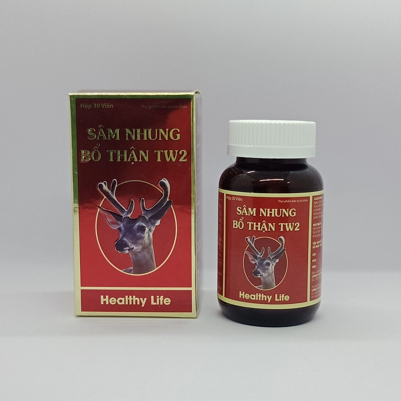 Viên uống tăng cường sinh lý nam giới, bổ thận tráng dương SÂM NHUNG BỔ THẬN TW2 Healthy Life hộp 1 lọ x 30 viên