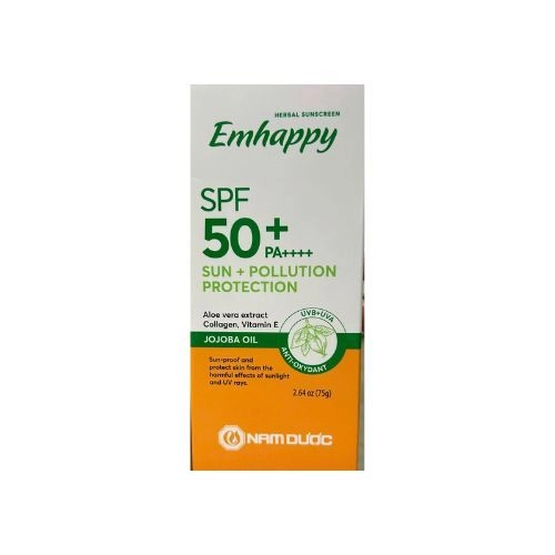 Kem chống nắng nâng tông, dưỡng ẩm, ngăn ngừa lão hóa Emhappy SPF 50+ PA ++++ hộp 1 tuýp 75g