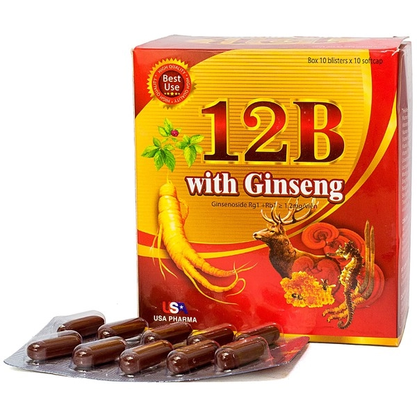 Viên bổ sung vitamin và khoáng chất 12B With Ginseng hộp 100 viên