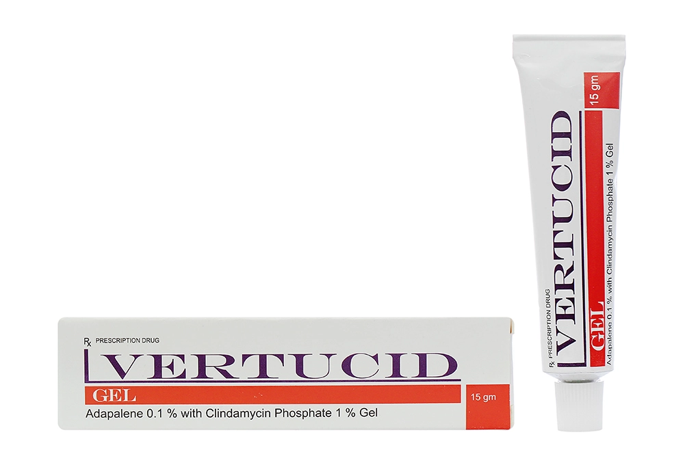 Gel trị mụn Vertucid hộp 1 tuýp 15g