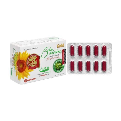 Viên uống cân bằng nội tiết tố nữ Bảo Xuân Gold Tuổi 30-50 hộp 30 viên