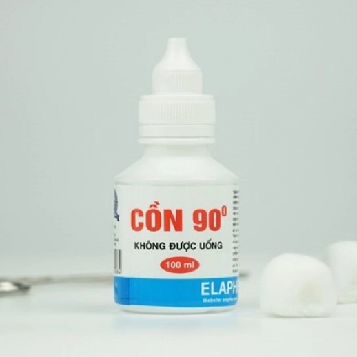 Dung dịch sát khuẩn Cồn 90° Elaphe (không xịt) chai 100ml
