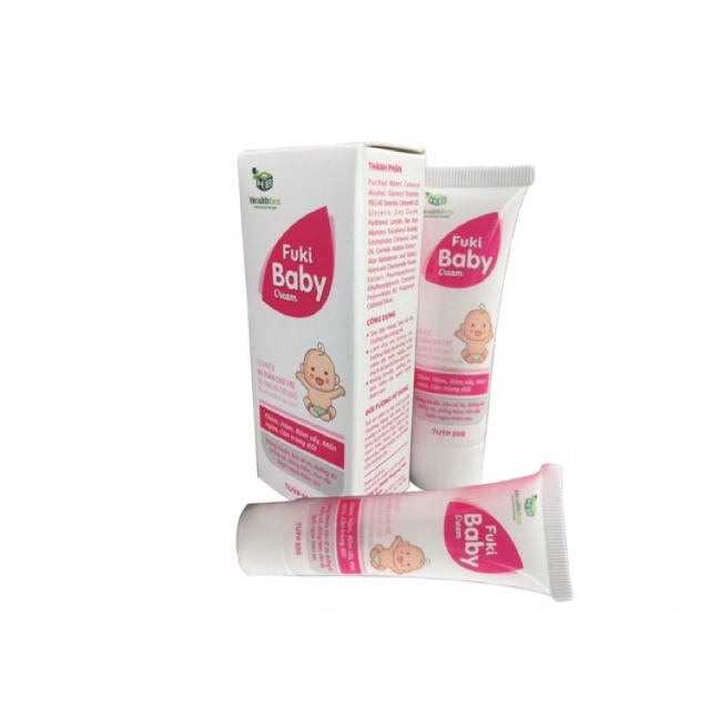 Kem bôi hăm, vết chàm và côn trùng cắn Fuki Baby Cream hộp 1 tuýp 200g