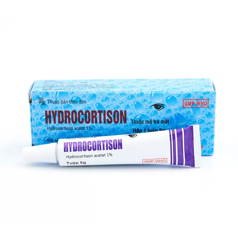 Thuốc mỡ tra mắt Hydrocortison 1% Medipharco hộp 1 tuýp 5g