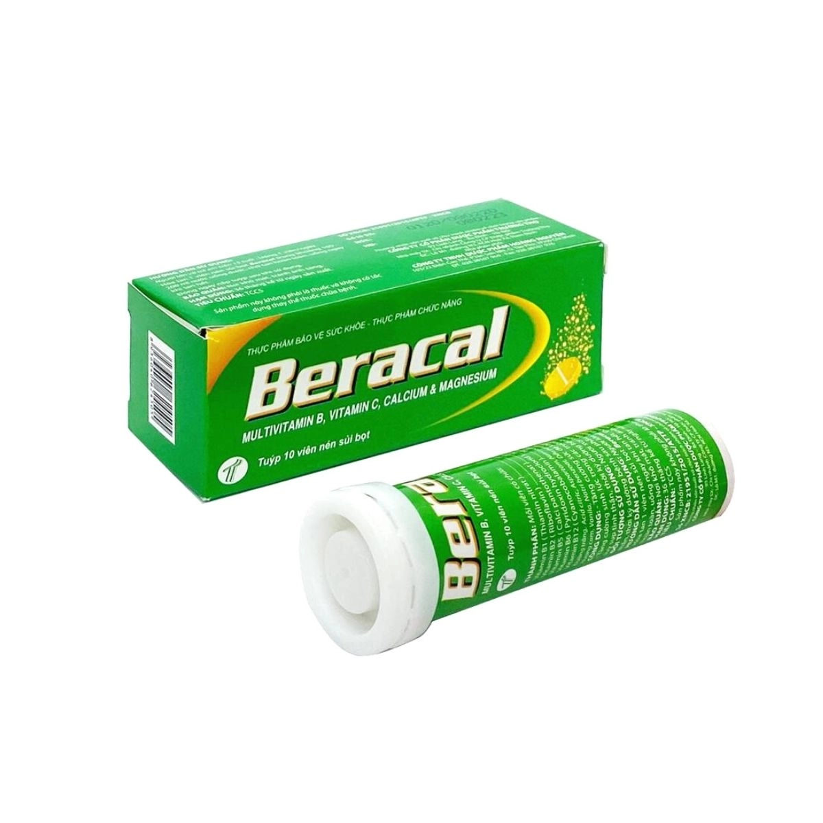 Viên sủi bổ sung vitamin và khoáng chất Beracal hộp 1 tuýp 10 viên