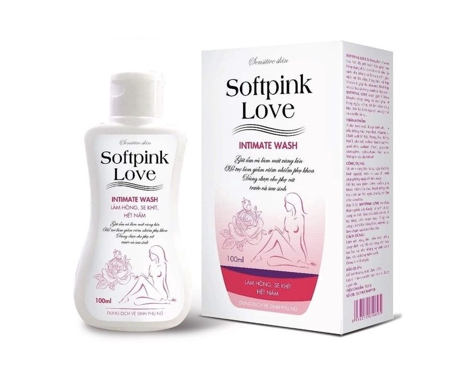 Dung dịch vệ sinh phụ nữ Softpink Love hộp 1 chai 100 ml