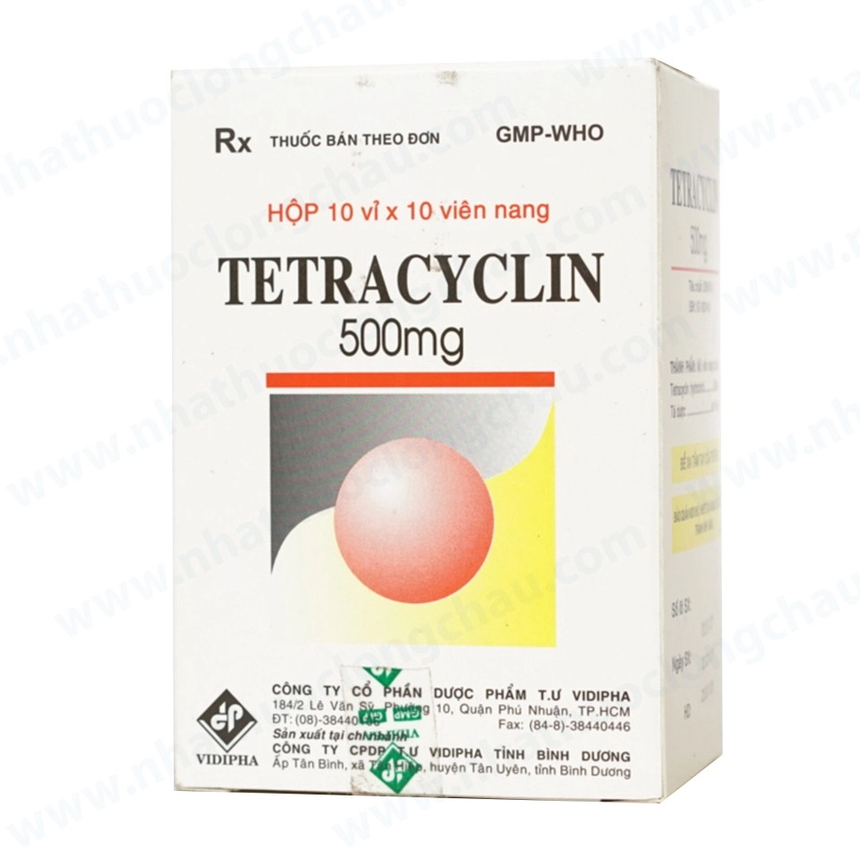 Thuốc kháng sinh Tetracyclin 500mg (VDP) hộp 100 viên