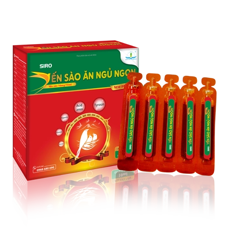 Siro Yến Sào Ăn Ngủ Ngon (Tâm Dược) hộp 20 ống x 10ml