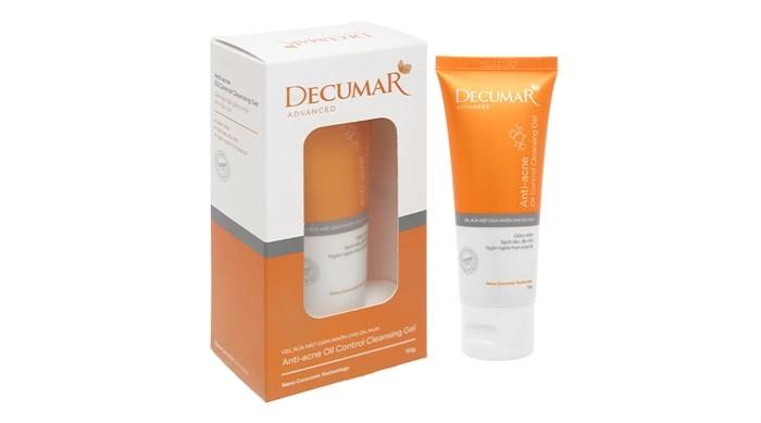 Gel rửa mặt giảm nhờn, mờ thâm Decumar Advanced Anti - Acne Oil Control Cleansing Gel hộp 1 tuýp 50g