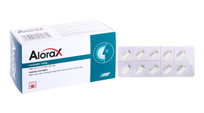 Thuốc chống dị ứng Alorax 10mg hộp 100 viên