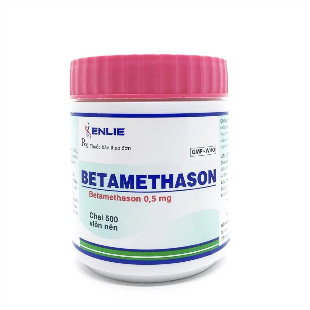 Thuốc chống viêm, dị ứng Betamethason 0,5mg ENLIE chai 500 viên nén