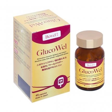 Hỗ trợ kiểm soát đường huyết an toàn và hiệu quả Bewel Glucowel hộp 1 lọ 45 viên