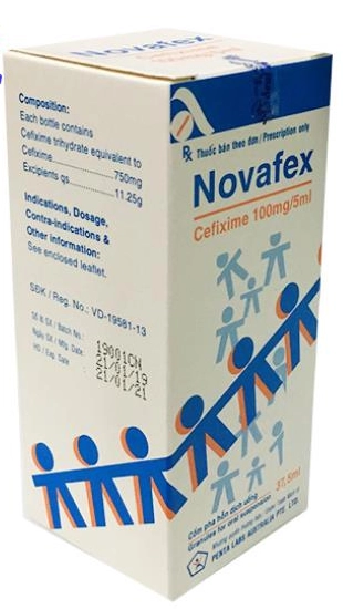 Cốm pha hỗn dịch uống Novafex hộp 1 chai 37,5ml