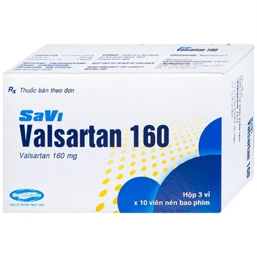 Điều trị tăng huyết áp Savi Valsartan 160 hộp 3 vỉ x 10 viên