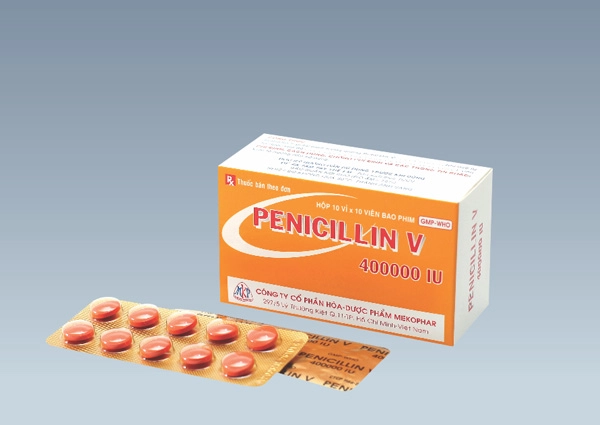 Thuốc kháng sinh Penicilin V 400000IU (Mekophar) hộp 100 viên