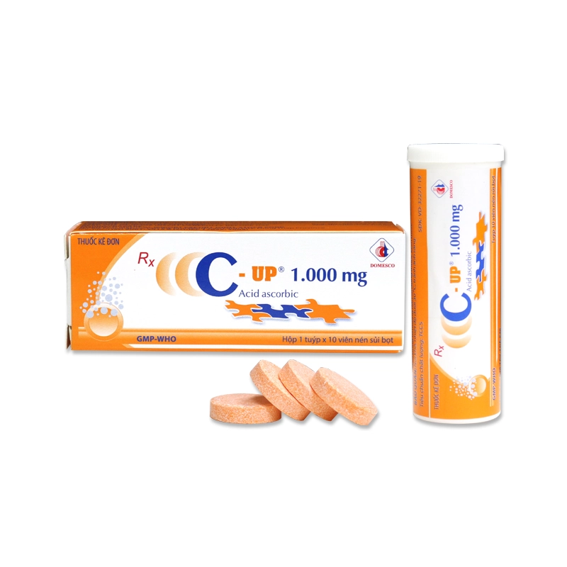 Viên nén xủi bọt C-Up 1000mg hộp 1 tuýp 10 viên