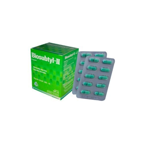 Men sống hỗ trợ tiêu hoá BIOSUBTYL-II hộp 10 vỉ x 10 viên nang mềm