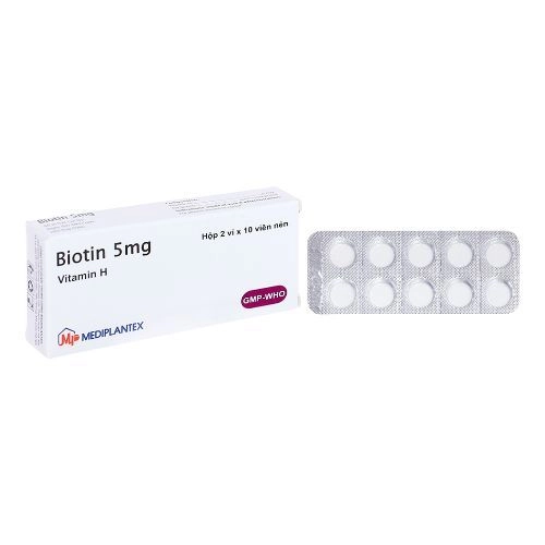 Thuốc bổ sung vitamin H Biotin 5mg Mediplantex hộp 20 viên