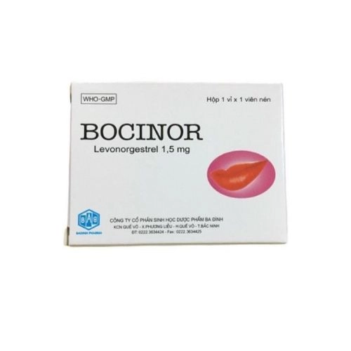 Thuốc tránh thai khẩn cấp 72h Bocinor hộp 1 vỉ 1 viên