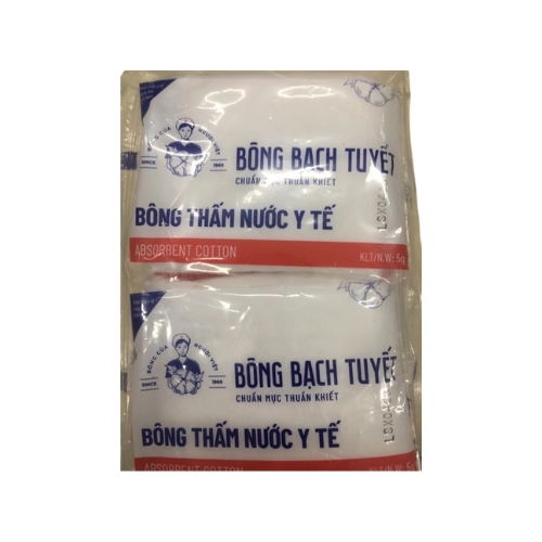 Bông y tế thấm nước Bạch Tuyết gói 5g
