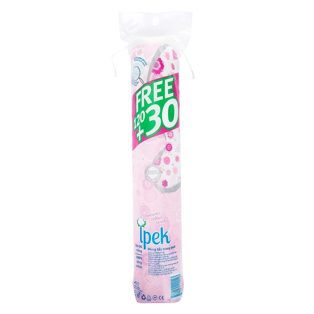 Bông tẩy trang Ipek  gói 130 miếng