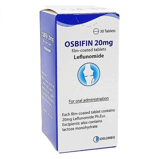 Điều trị trong bệnh viêm khớp dạng thấp thể hoạt động Osbifin 20mg Delorbis hộp 30 viên