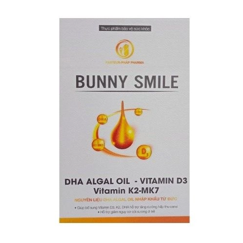 Bổ sung vitamin D3, K2, DHA, tăng cường hấp thu canxi BUNNY SMILE hộp 1 lọ 10ml