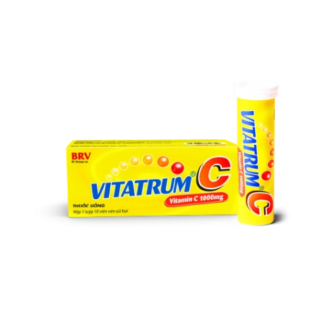 Thuốc bổ sung vitamin Vitatrum C BRV hộp 1 tuýp 10 viên nén sủi bọt