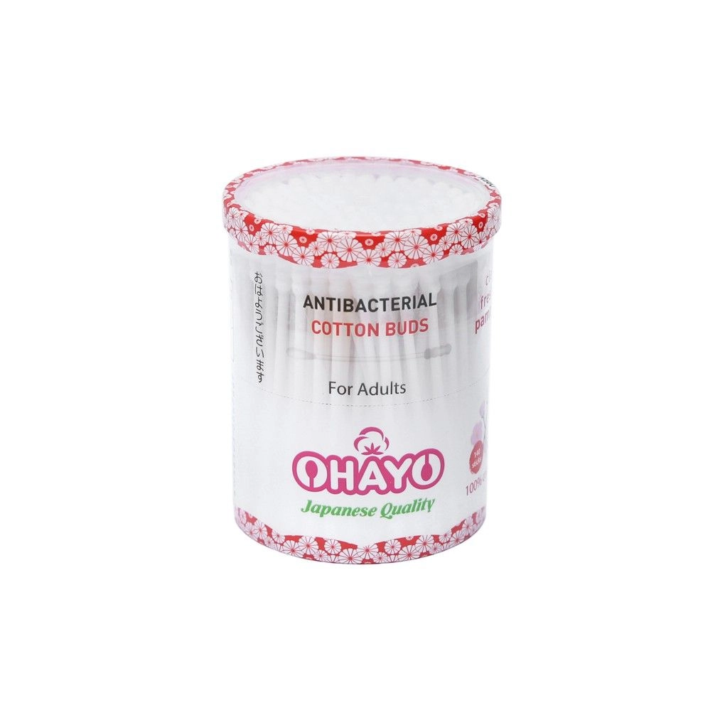 Tăm bông gia đình OHAYO Xoắn/Tròn JP01 hộp 140 que