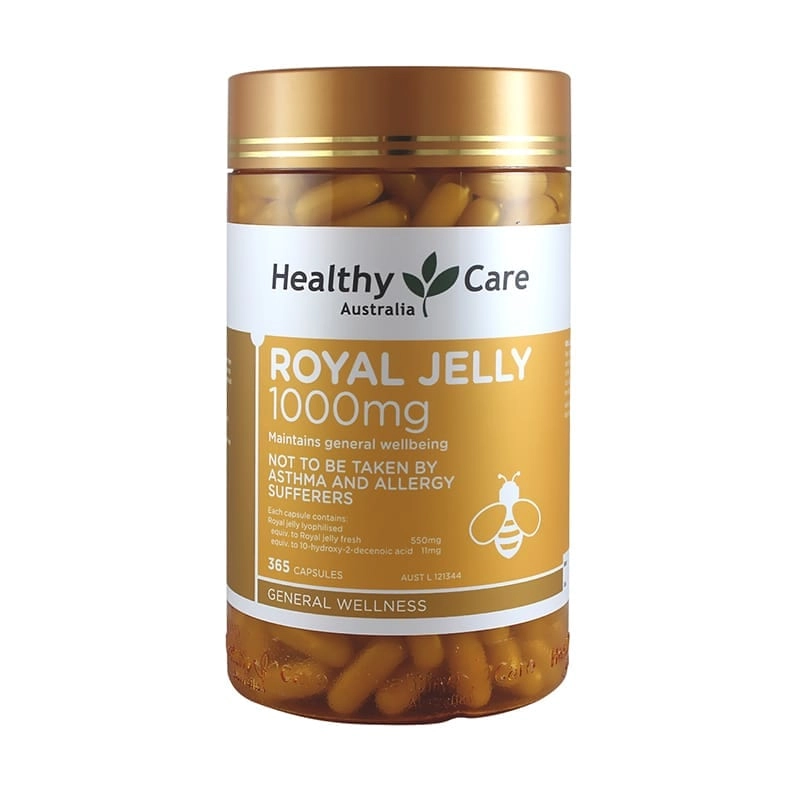 Sữa ong chúa ROYAL JELLY 1000mg (Healthy Care) lọ 365 viên
