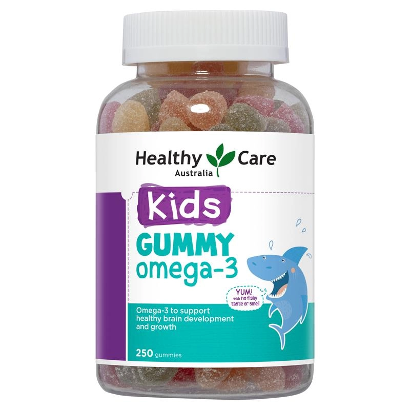 Kẹo dẻo Kids Gummy Omega-3 (Healthy Care) lọ 250 viên