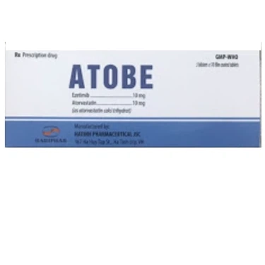 Thuốc ngừa xơ vữa động mạch, đột quỵ Atobe Hadiphar hộp 3 vỉ x 10 viên