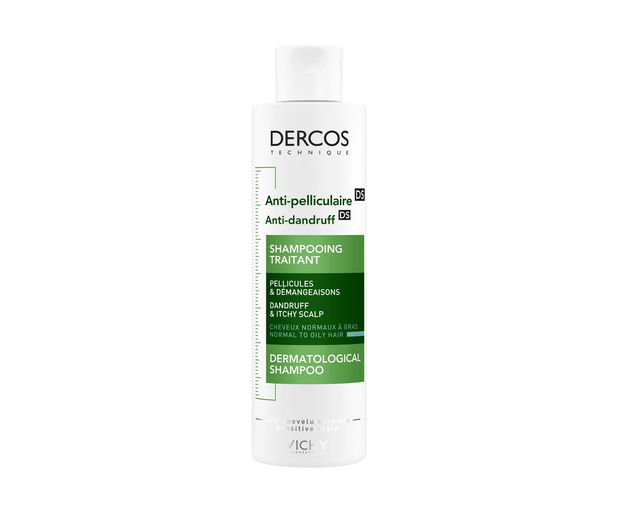 Dầu gội trị gàu cho da đầu dầu Vichy Dercos Technique Anti -Dandruff Ds Advanced Action Shampoo Dandruff & Itchy Scalp Normal To Oily Hair chai 200ml