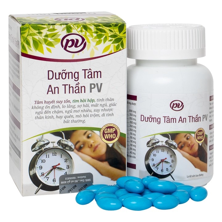 Dưỡng Tâm An Thần PV hộp 1 lọ 60 viên