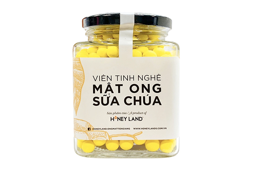 Viên tinh nghệ mật ong sữa chúa Honey Land  lọ 120g