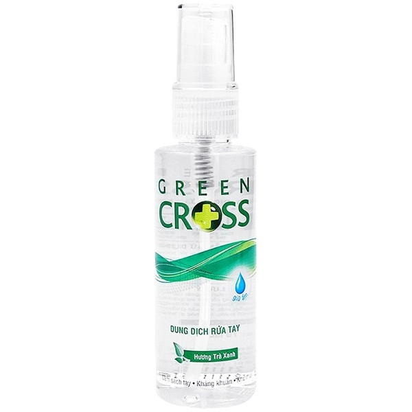 Chai xịt rửa tay khô bỏ túi Green Cross Hương Trà Xanh chai 70ml