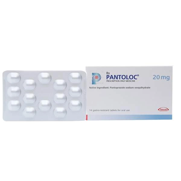 Thuốc trị đau dạ dày PANTOLOC 20MG hộp 1 vỉ 14 viên bao tan ruột