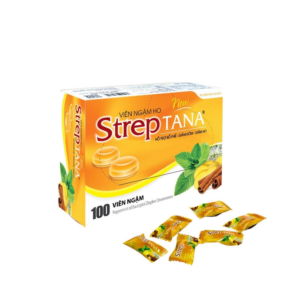 Kẹo ngậm Streptana hộp 100 viên