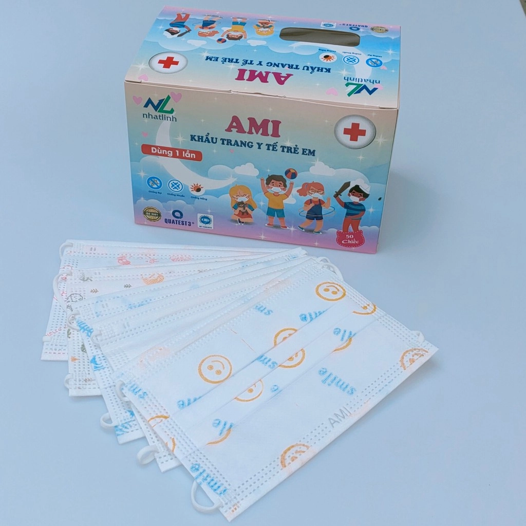 Khẩu trang y tế trẻ em AMI hộp 50 cái