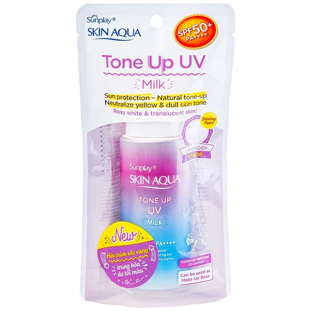 Sữa chống nắng kiểm soát dầu, dưỡng sáng da Sunplay Skin Aqua Tone Up UV SPF50+ PA++++ tuýp x 50g
