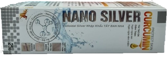 Kem bôi tái tạo da, giảm thâm Nano Silver Curcumin hộp 1 tuýp 25g