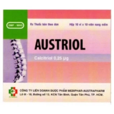Thuốc điều trị loãng xương Austriol Mebiphar hộp 10 vỉ x 10 viên